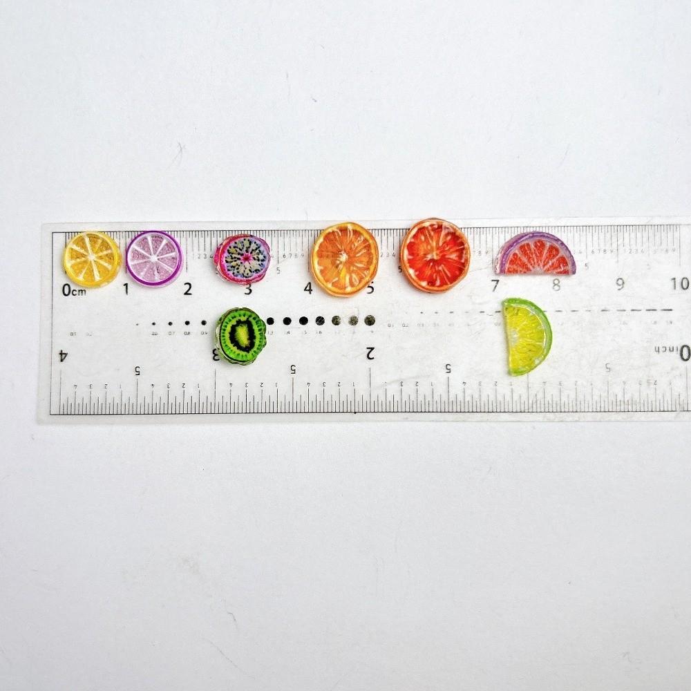 30Pcs/Bag Cute Resin 3D Nail Art Charms Orange Shape Kiwi Shape Fruit Nail Charms Lemon Shape Resin Nail Charms Manicure