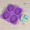 Moldes de Silicona para Jabón de 4 Cavidades Molde Hecho a Mano Oval para Forma de Mariposa Flor Material de Silicona Accesorios DIY para Mano