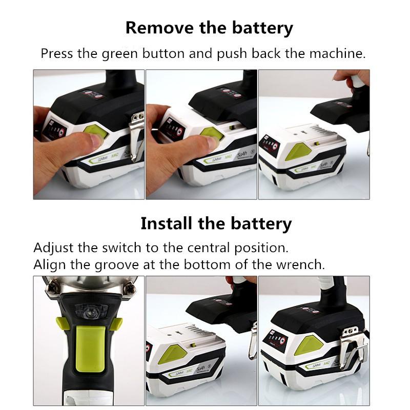 Brushless High Torque Impact Wrench Kit 320Nm,260Nm,120Nm Torque To Choose 42V