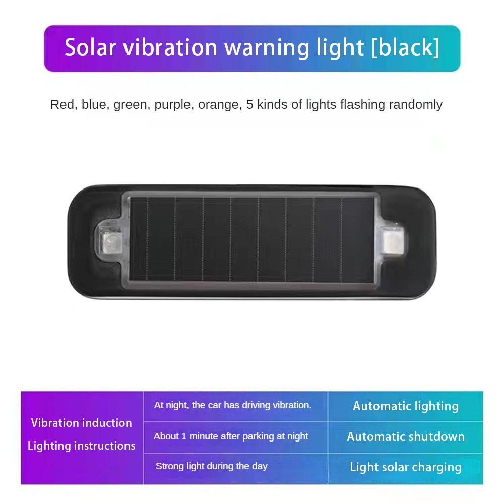 Car Alarm Warning Solar Flash Light LED Light Fake Security System Anti-Theft Sign 12V Waterproof Car Replacement Accessories