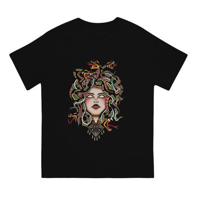 Medusa Old School Fitted Scoop Men T Shirts Medusa Funny Tees Short Sleeve O Neck T-Shirt Cotton Gift Idea Tops