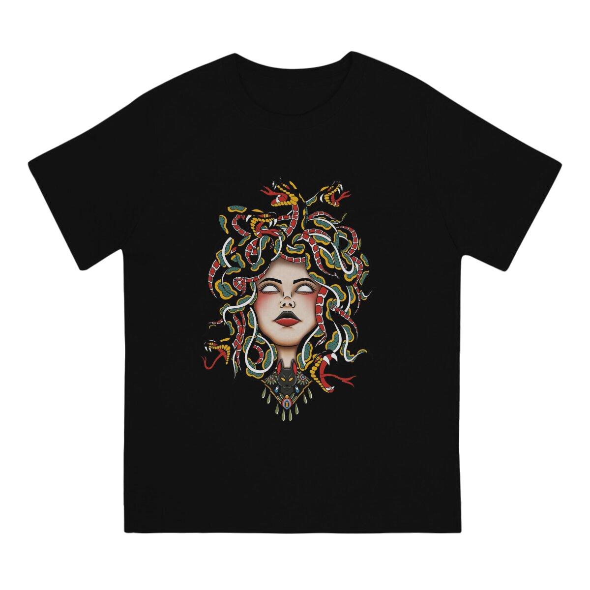 Medusa Old School Fitted Scoop Men T Shirts Medusa Funny Tees Short Sleeve O Neck T-Shirt Cotton Gift Idea Tops - Men s Summe... S разноцветный