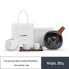 Portable White Ceramic Travel Tea Set