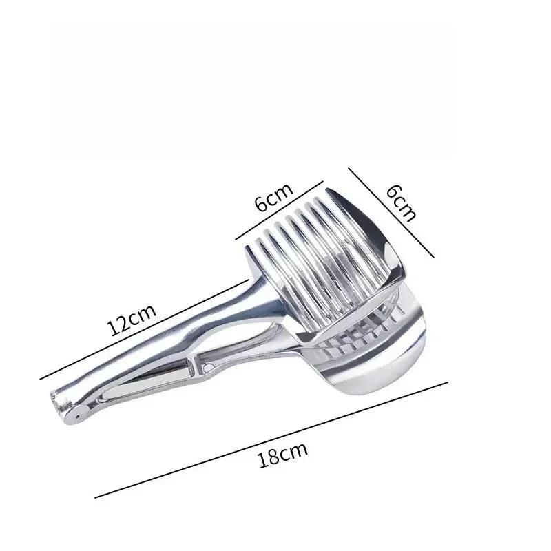 

1pc Tomato Slicer Fruits Cutter Stand Utensilios De Cozinha Assistant Lounged Tomato Lemon Shreadders Slicer