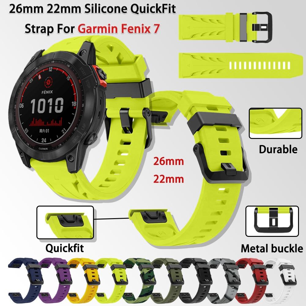 22mm 26mm QuickFit Armband für Garmin Fenix 7 7 pro Silikonbänder für Garmin Fenix 7x 7x pro fenix 8 8 pro 47mm 51mm Quatix 8