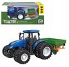 Remote Controlled Tractor Spreader Rubber Wheels Light Sound Blue