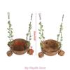 Hanging Bird House Cage Coconut Bird Nest Parrots Hanging Bed Breeding Nesting Bird Swing Toy With Chewing Toy Bird Supplies