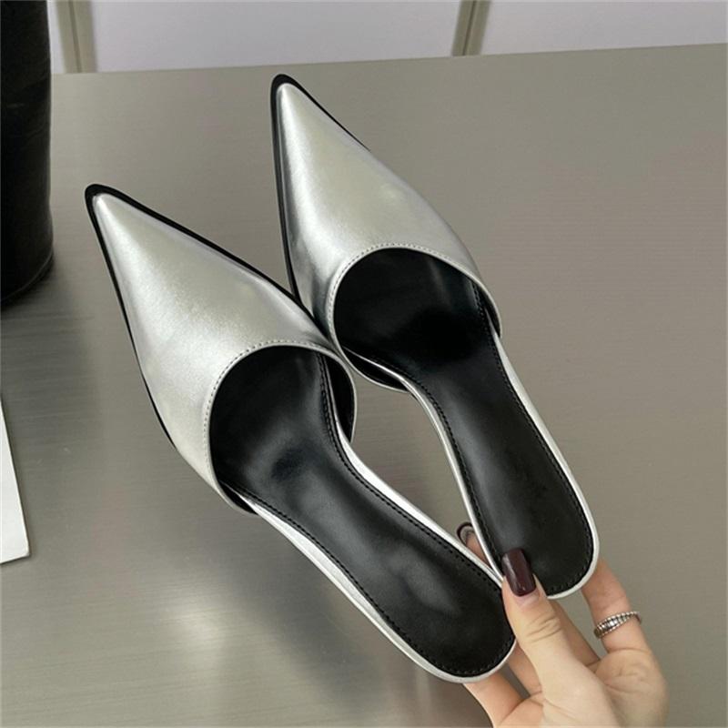 Fashion Eilyken Women Pumps Slipper Fashion Pointed Toe Shallow Thin High Heel Shoes Elegant Slingback Mules Tacones Mujer