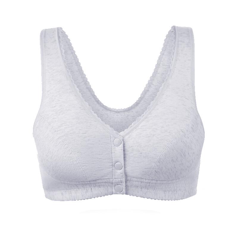 Elderly Women's Wireless Cotton Front-Buckle Bra