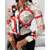 QICED Women's Fashion Casual Long Sleeve POLO Neck Blouses & Shirts