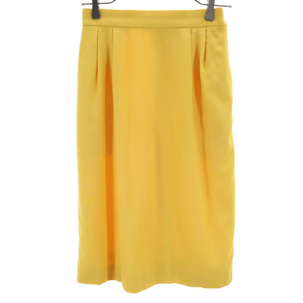 

YVES SAINT LAURENT 90s Old Mimole length Tight Skirt 36 yellow Women Used