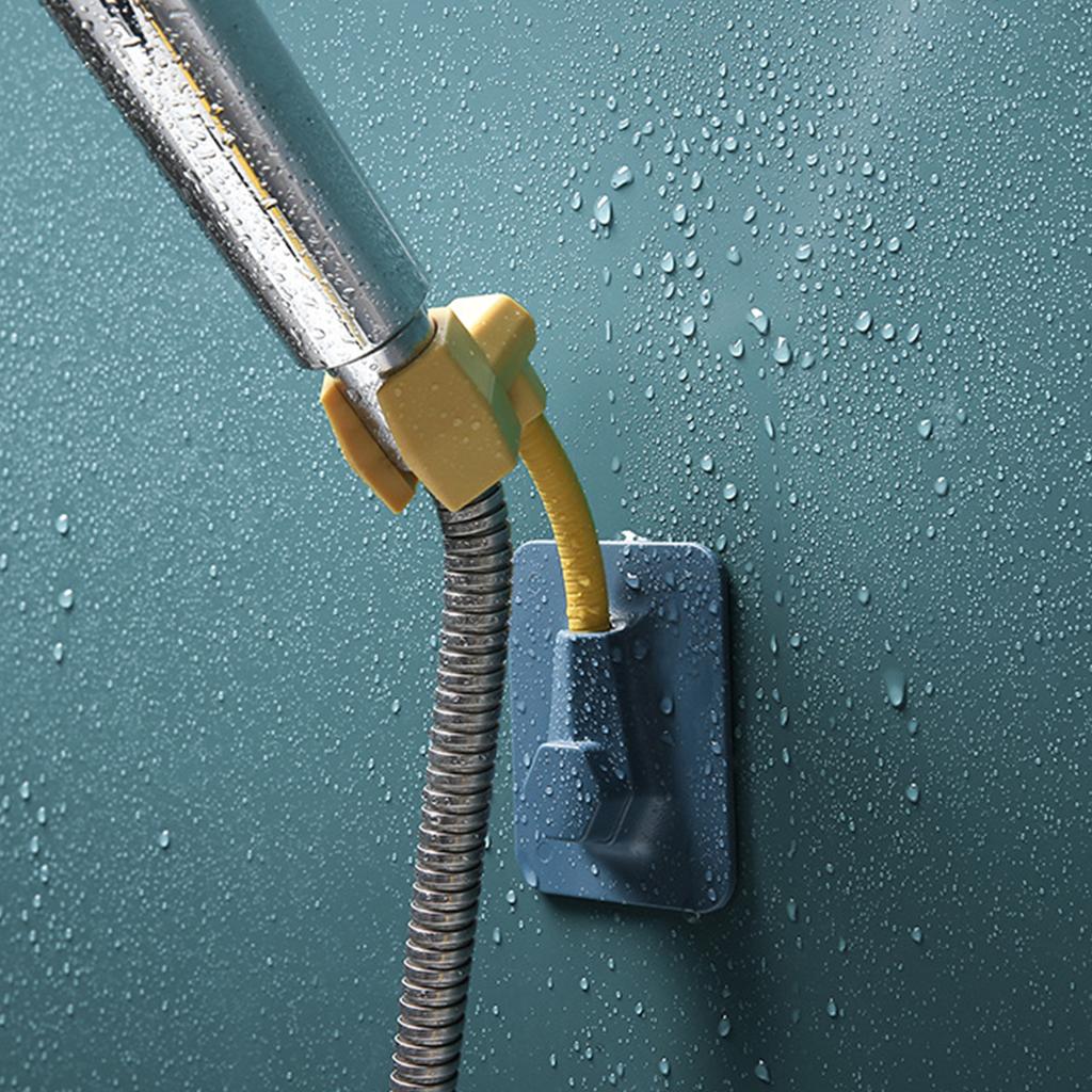 Handbrausehalter Duschkopf Sprinklerhalterung Unterstützung Stanzfrei für BadezimmerBlau und Gelb