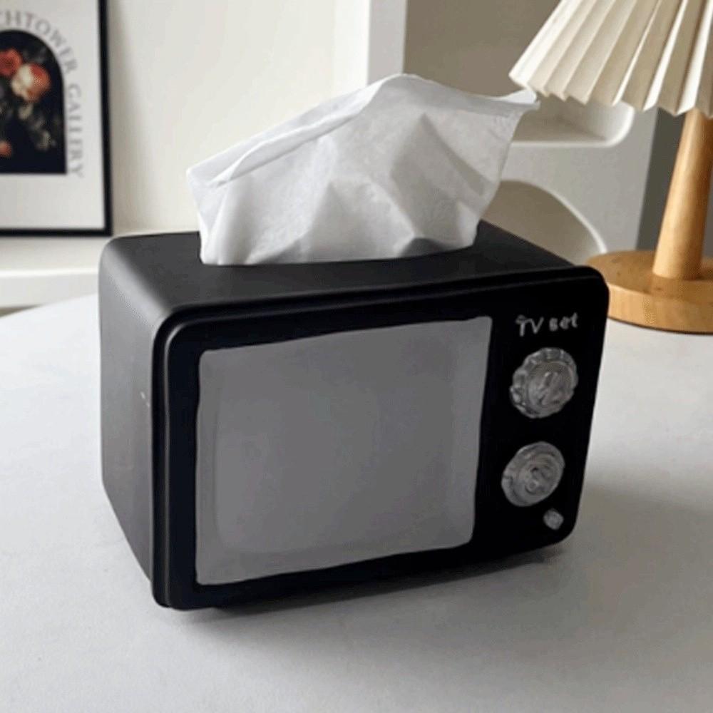 Anti Drop Vintage TV Tissue Storage Box Decorative Vintage TV Model Toy  Children/Kids