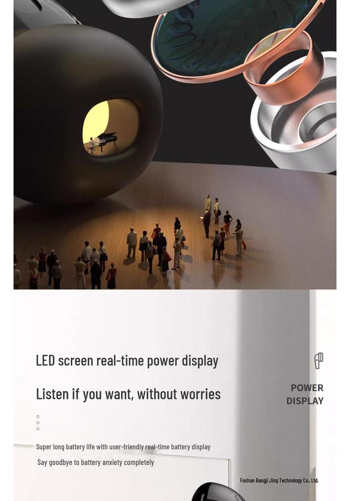 2026 High-Quality Noise-Cancelling Bluetooth Earbuds with Long Battery Life & Display, Compatible with Huawei, Apple, Xiaomi