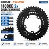 Fovno 12s Double Chainring 110bcd Road Bike Gravel Round 2x 54 50t 35t 34t 52t 36t 53t 39t for Sram S350 S900 Deckas for Shimano