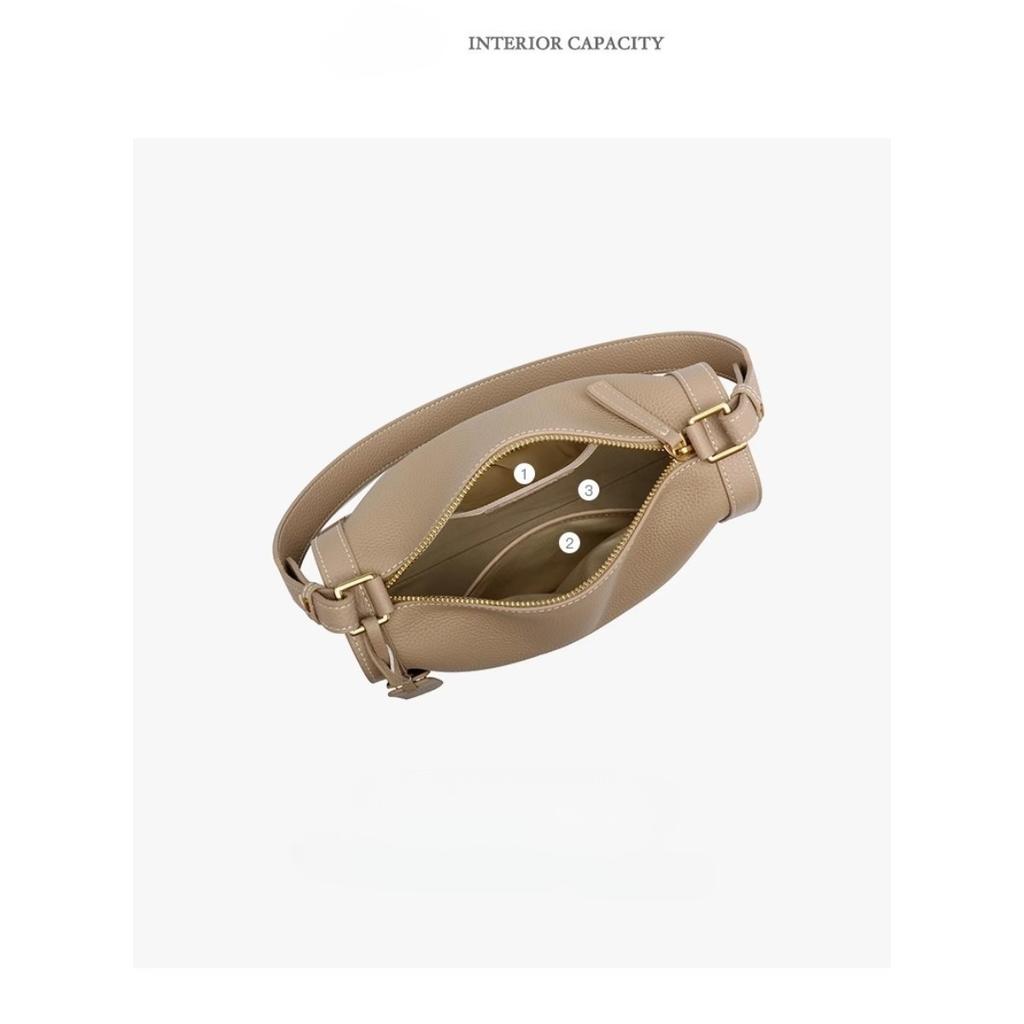 Borsa da donna in pelle 2023 borsa a spalla tipo cuscino strato superiore tracolla pelle bovina versatile grande capacità borsa baguette alla moda versatile
