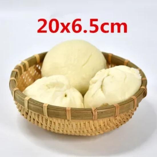 Natural Handmade Bamboo Baskets Fruit Vegetables Bread Rattan Steamed Storage Basket Home Tableware Storage Box Bread Basket