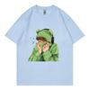 Spring and Summer Unisexs and Unisexs Casual Loose Fitting Tshirt Short Sleeved Cartoon Cute Pet Printed Unisexs Tshirt