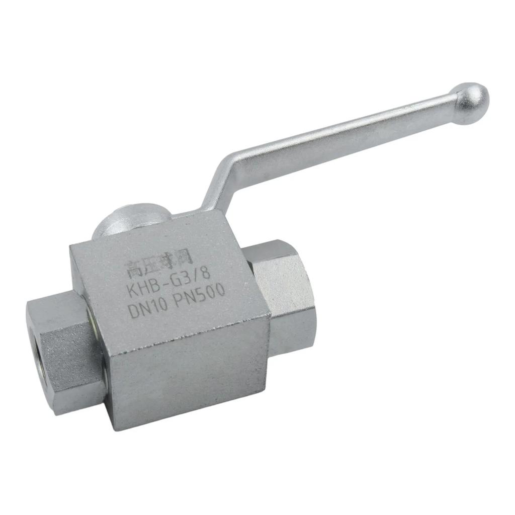 Hydraulic 2 Way Ball Valve Manual Operation with For BSP Threaded Connection Carbon Steel Body 500 Bar MWP for Oil Water Gas Use