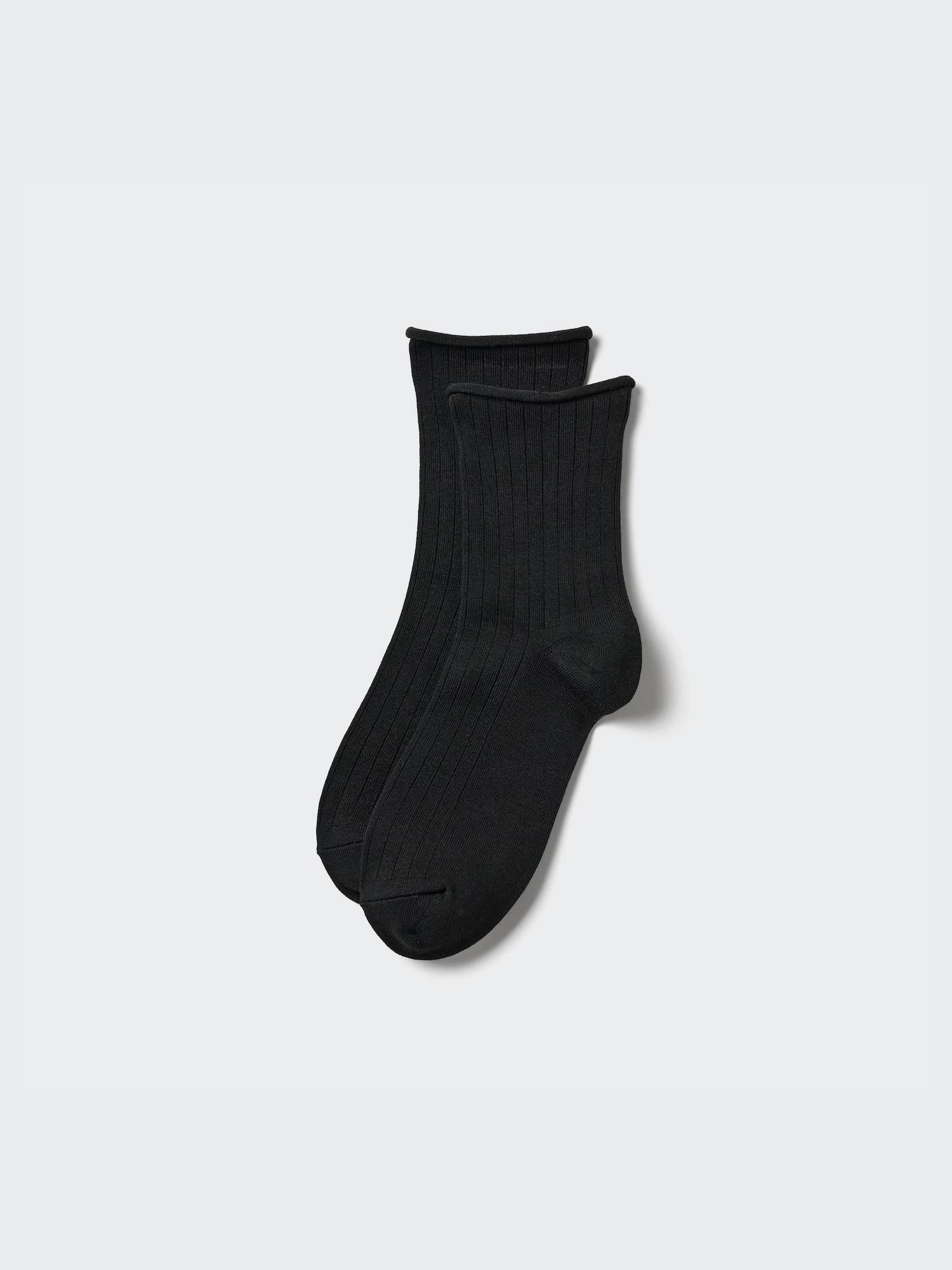 

Uniqlo Япония Носки Heattech Носки до щиколотки с отворотом 09 BLACK/2426