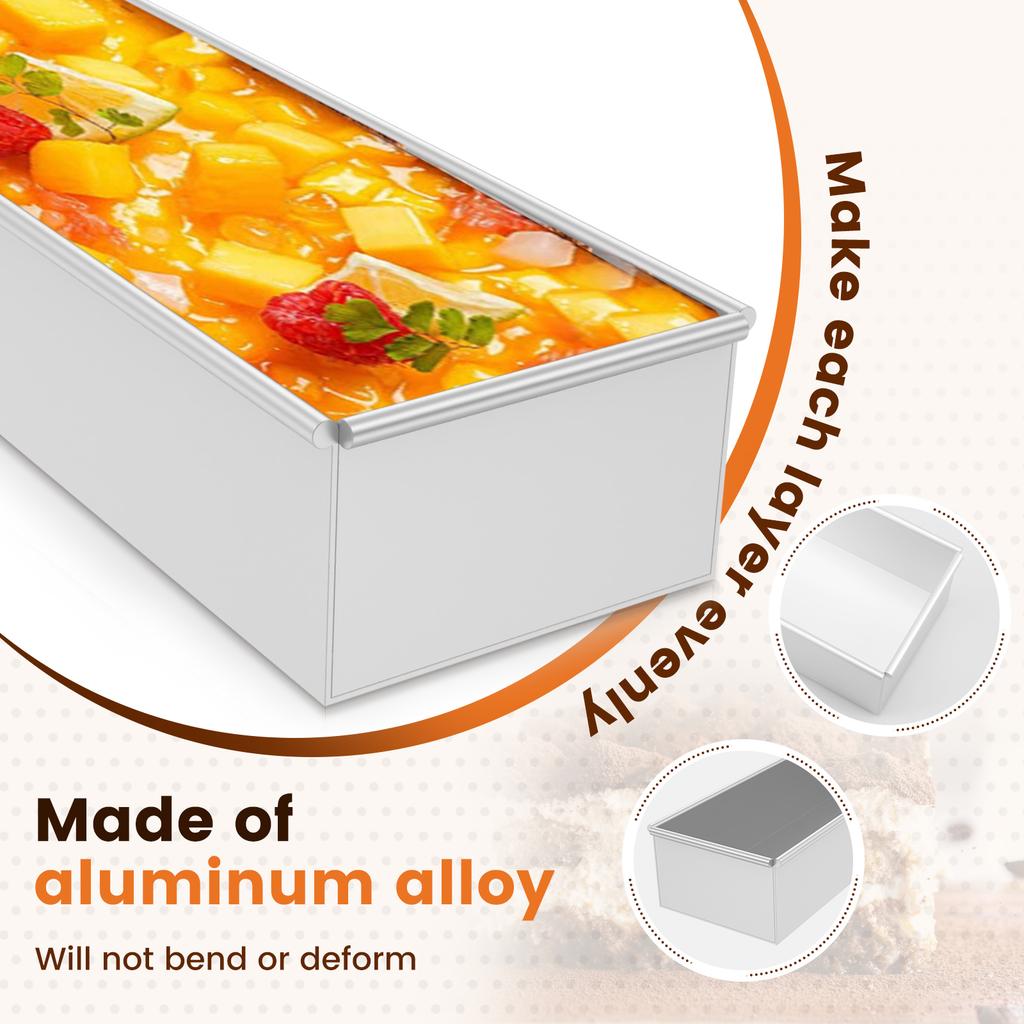 Rectangle Cake Mold Aluminum Alloy Nonstick Cake Pan Tray Cheesecake Pan Baking Mould Dessert Tool For Birthday Christmas Party