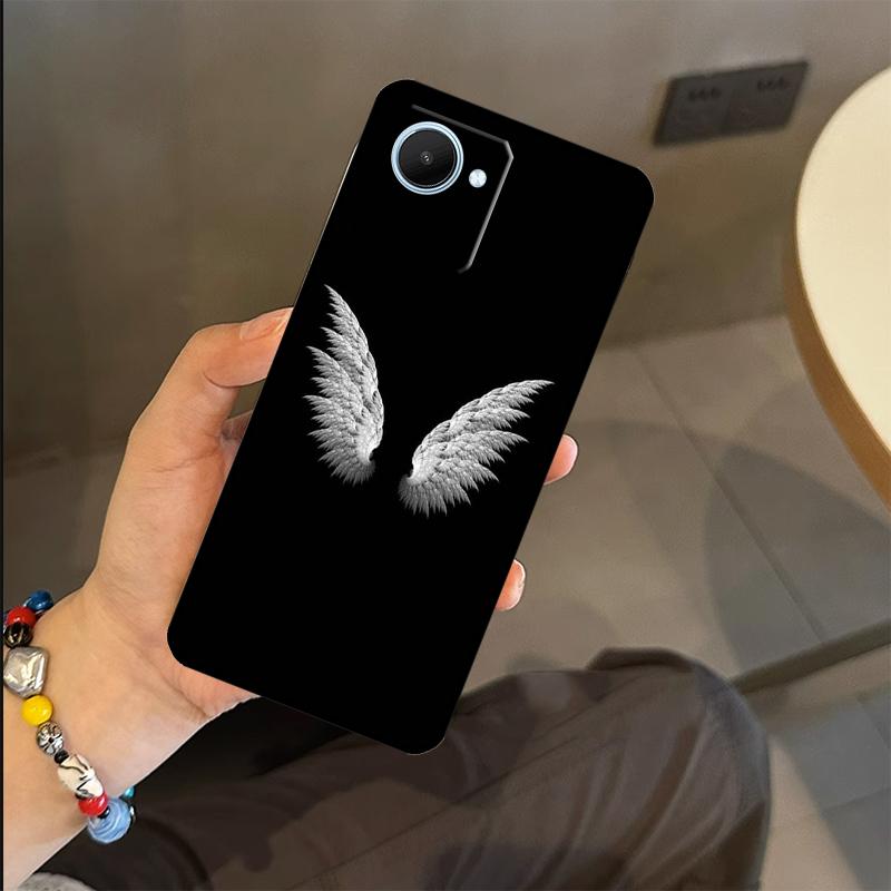 Wings Angel Devil Case For Realme C53 C55 C51 C25 C63 C61 C65 C67 C71 C75 GT6 GT7 Pro 11 12 13 14 15 Pro Plus