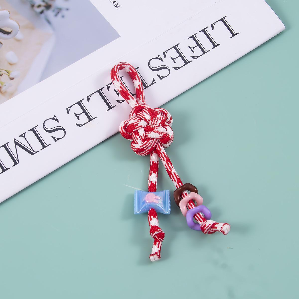 

2026 Color Block Phone Lanyard: Handwoven Anti-Lost Bracelet with Camera Ring and Keychain for Outdoor Use