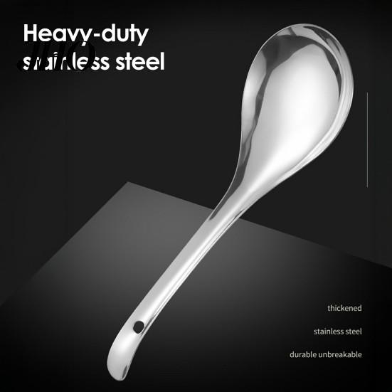 Food Grade 304 Stainless Steel Spoon Large Serving Thickened Deep Dinner Spoons for Rice Soup Mirror Polished Kitchen Utensil Home Restaurant Buffet