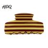 Vintage Style Hair Claw for Women Strong Grip Non-Slip Teeth Clip Striped