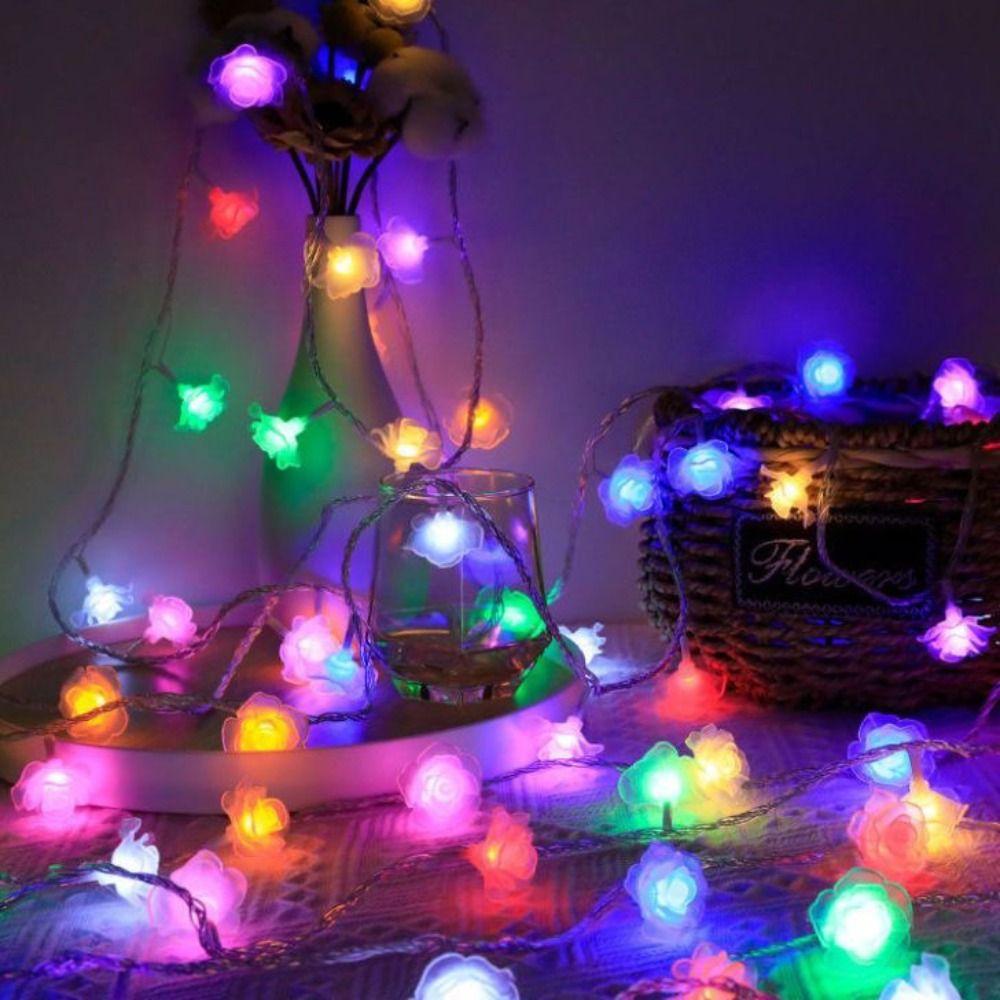 

Artificial LED Luminous Fairy Light Simulated Garland Light Atmosphere Light Birthday multicolor-6m-rose