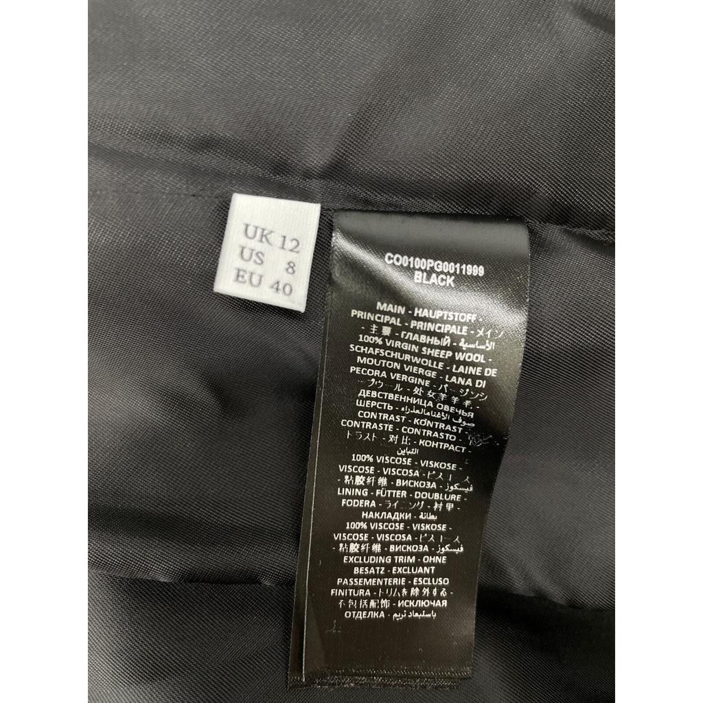 J.W.Anderson CO0100PG0011999 Black tapered tuxedo coat coat UK12 blackUsed