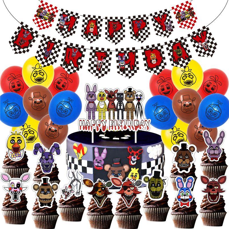 Nights At Five Freddys Fnaf Birthday Party Decor Supplies Set Balloon Banner