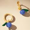 Mode Herfst Fruit Watermeloen Druif Blauwe Bes Oorbellen Oorbellen Stud Oorbellen Verguld Kleurbehoud
