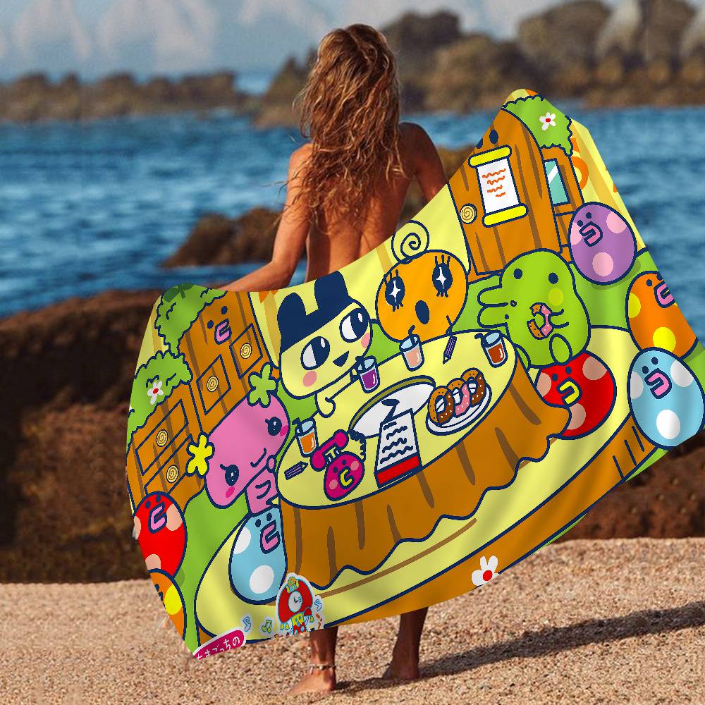 Classic T-Tamagotchi Cut Friend Game Microfiber Printed Beach Towel Mountain Climbing Yoga Beach Running Absorbent Soft Towel Cotton 30x30cm