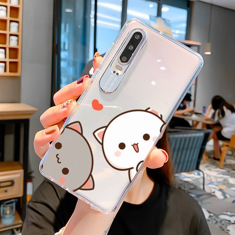 FHNBLJ Mochi Peach Goma Cat Phone Case For Huawei P 20 30 40 pro lite Psmart2019 Honor 8 10 20 Y5 6 2019 Nova3E
