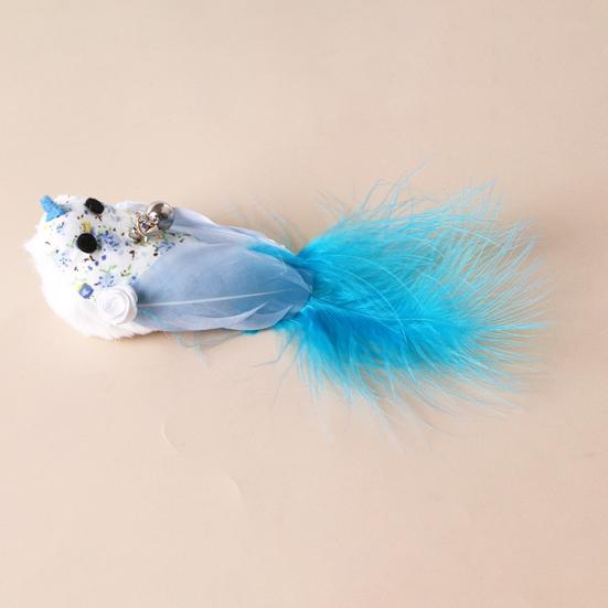 Cat Feather Toy Refill Simulation Birds Cat Lures Wand Attachment Interactive Wand Replacement Feather Toy for Indoor Cats