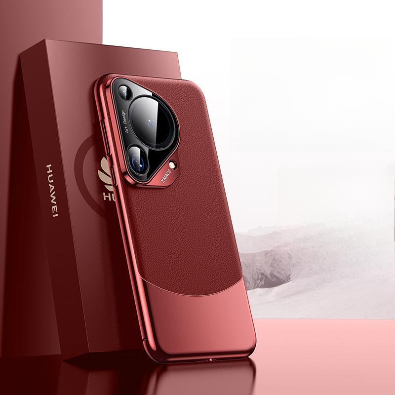 

Подходит для Huawei Pura70pro Чехол для мобильного телефона Гальваническое покрытие P70 Противоударный Объектив Все включено Бизнес Мужской Семьдесят Высококлассный Кожаный чехол Huawei Pura 70