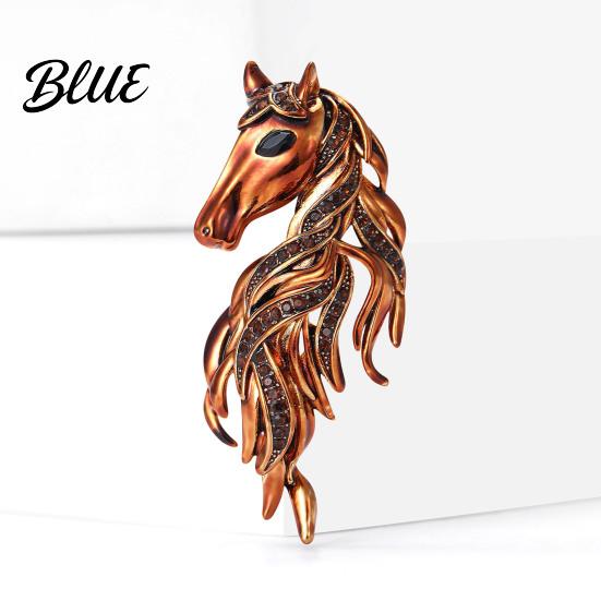 Animal-inspired Jewelry Horse Brooch Sparkling Rhinestones Inlaid Enamel Gift Pin