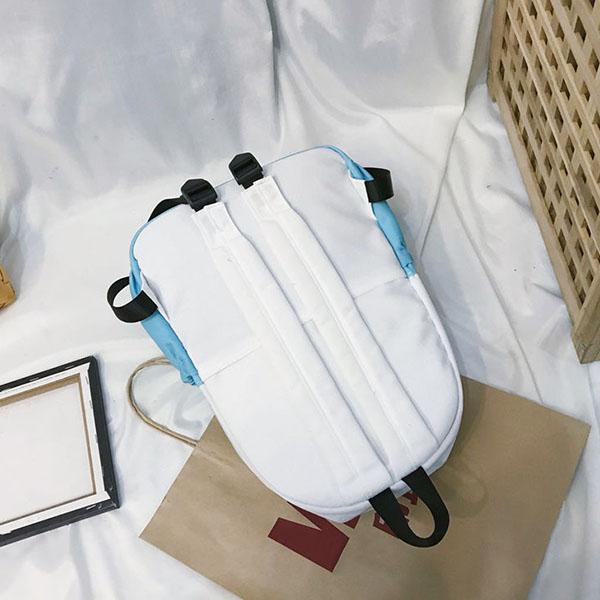 Schoolbag for Girls Backpack for Students Simple Vintage Canvas Backpack Graduated Color Versatile Campus Backpack