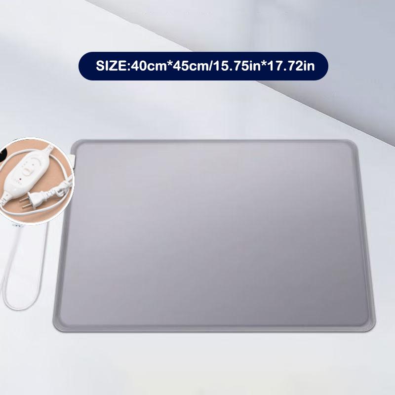 Cat/Dog Heating Pad, 3 Timer Smart Sensor Electric Pet Heating Pad With Chew Resistant Cord, Indoor Warm Heated Bed For Dogs Cat