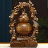 Chinese Feng Shui Resin Gourd & Fu Character Decoration Set - Fortune, Wealth & Prosperity Figurine for Home Office Decor, Business Gift