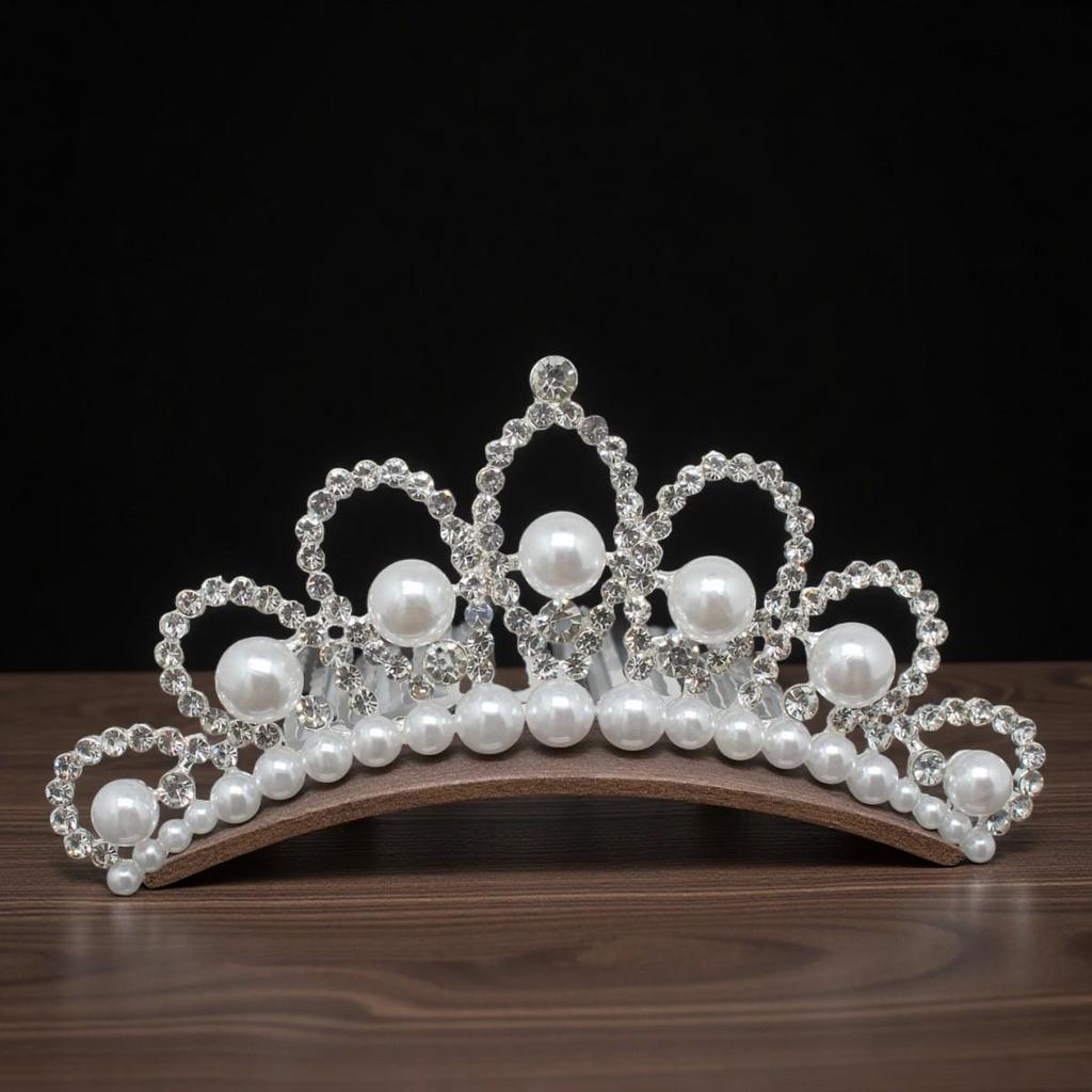 Children's Princess Crown Hair Comb - Cute Hair Accessory for Girls' Birthday or Performance