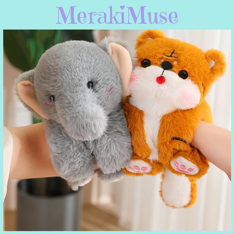 Tiger Panda Animal Rabbit Plush Hand Clap Ring Bracelet Doll 23cm Decoration