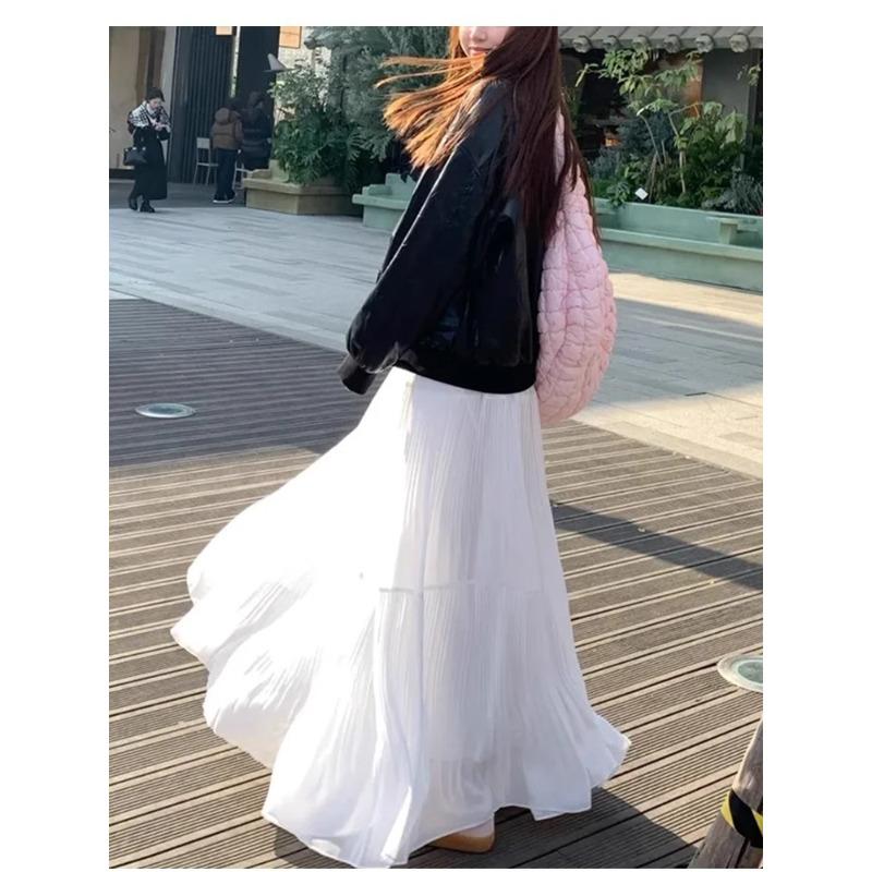 

Бюст Юбка Женская Весна и Лето Новая Юбка-Торт с Завышенной Талией Большой Маятник Средняя и Длинная Юбка XL