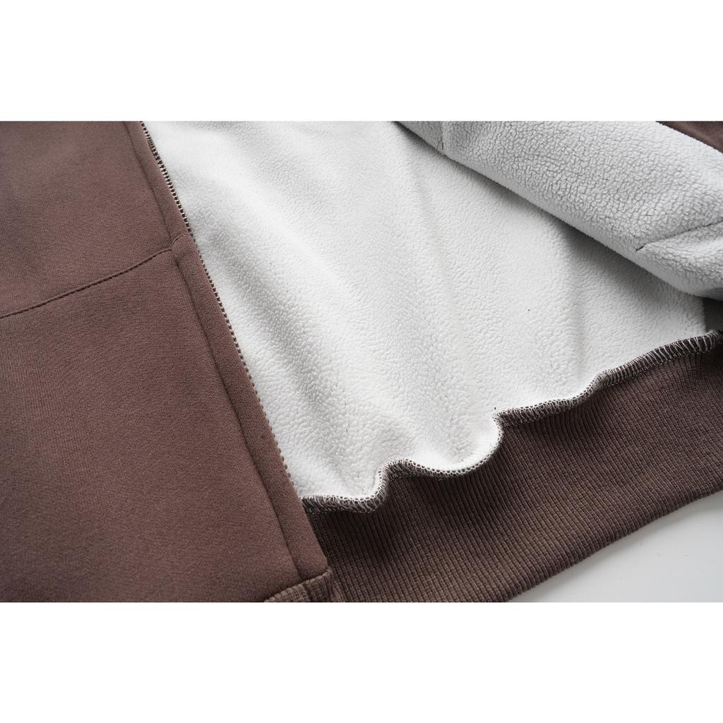 2KWEIRD Y2K Zip Up Hoodie Faux Fur Collar Harajuku Loose Coat Streetwear Zipper Hoodie Sweatshirt