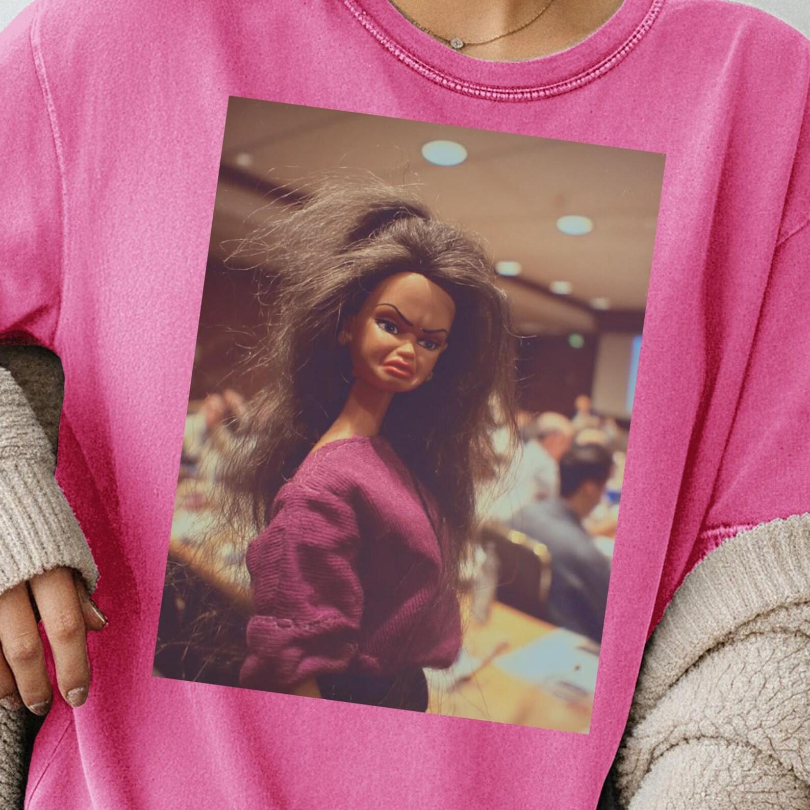 Funny Retro Doll Meme Graphic Tee - Comfort Colors 1717 Oversized Shirt, Sassy Doll Meme Print, Vintage Sarcastic & Meme Humor Tee XL