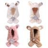 Winter Winter Beanie Thickened Bib Scarf Hat Leisure Rabbit Plush Scarf  Winter/Autumn