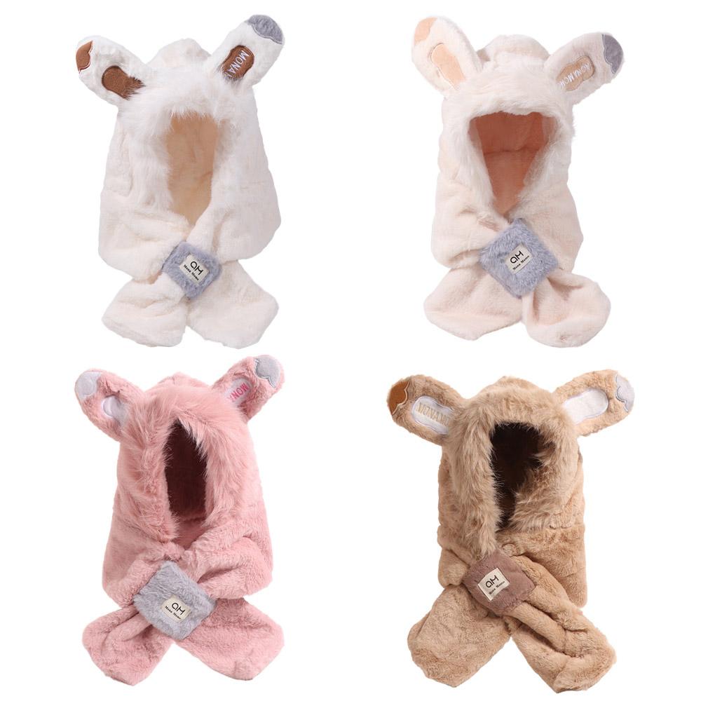 Winter Winter Beanie Thickened Bib Scarf Hat Leisure Rabbit Plush Scarf Winter/Autumn