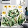 Dinosaur Print Flannel Blanket, High quality Comfortable for All Seasons, Home Decor, Warmth and Comfort, Perfect for Christmas Gifts