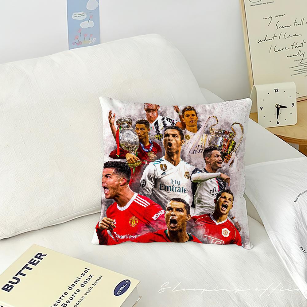 Football Star Living Room Headboard Bedroom Office Cushion Cushion Sofa Nap Time C-Cristiano R-Ronaldo-s CR7 Pillow Case